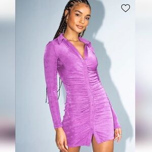 Princess Polly Power of Love Mini Dress - size small (4) - purple